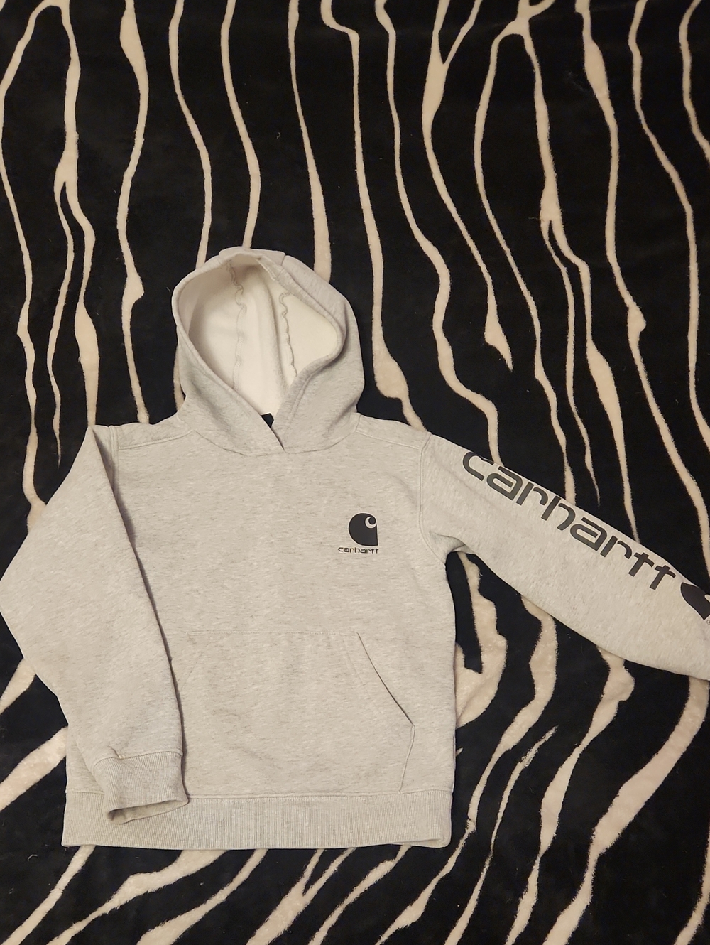 Carhartt Light Gray Logo Tag Hoodie